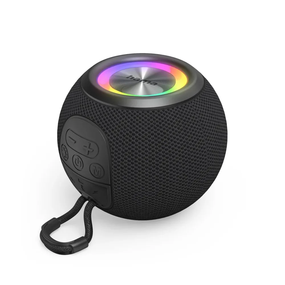 "Bluetooth®-Lautsprecher ""Ball Shape Speaker"", 5 Licht-Modi, 5W, Schwarz (00188237)"