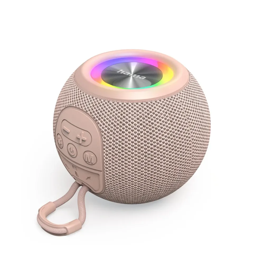"Bluetooth®-Lautsprecher ""Ball Shape Speaker"", 5 Licht-Modi, 5W, Rosa (00188240)"