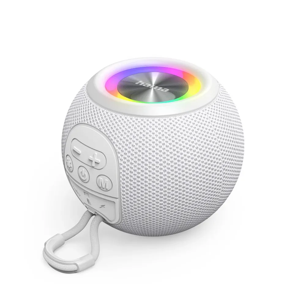 "Bluetooth®-Lautsprecher ""Ball Shape Speaker"", 5 Licht-Modi, 5W, Weiß (00188238)"