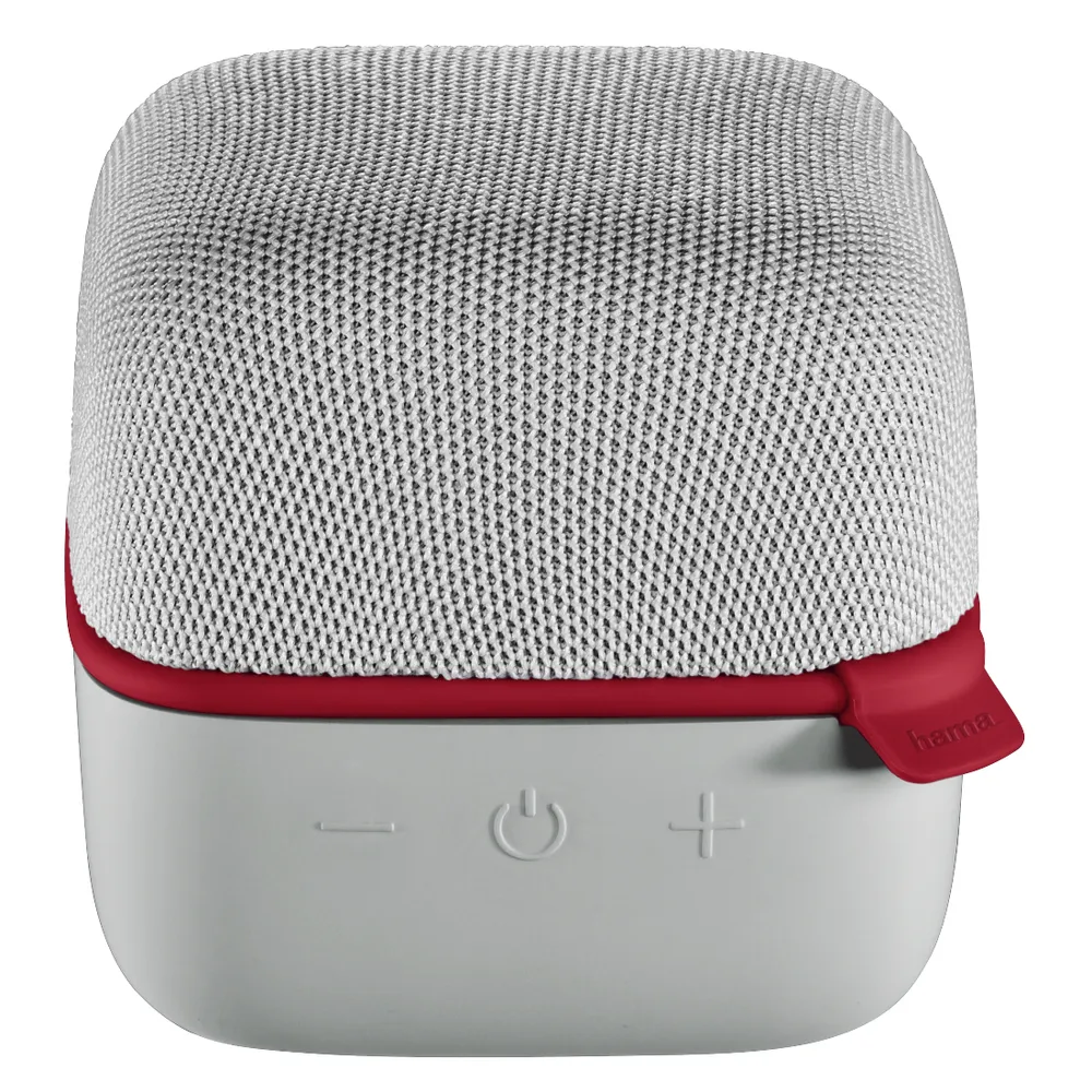 "Bluetooth®-Lautsprecher ""Cube"", 5 W, Grau/Rot (00173157)"