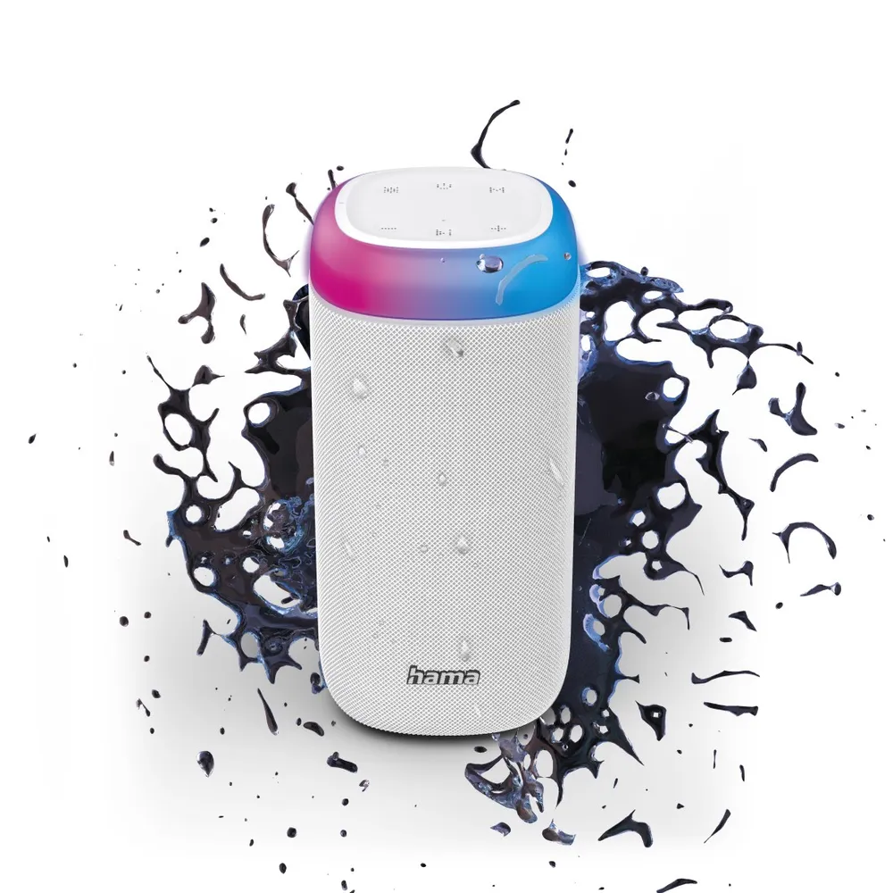 "Bluetooth®-Lautsprecher ""Shine 2.0"", LED, spritzwassergeschützt, 30W, Weiß (00188229)"