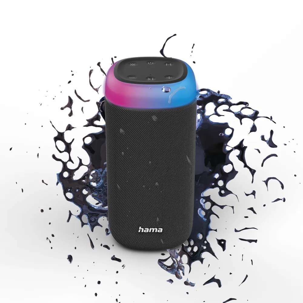 "Bluetooth®-Lautsprecher ""Shine 2.0"", LED, spritzwassergeschützt, 30W, Schw. (00188228)"