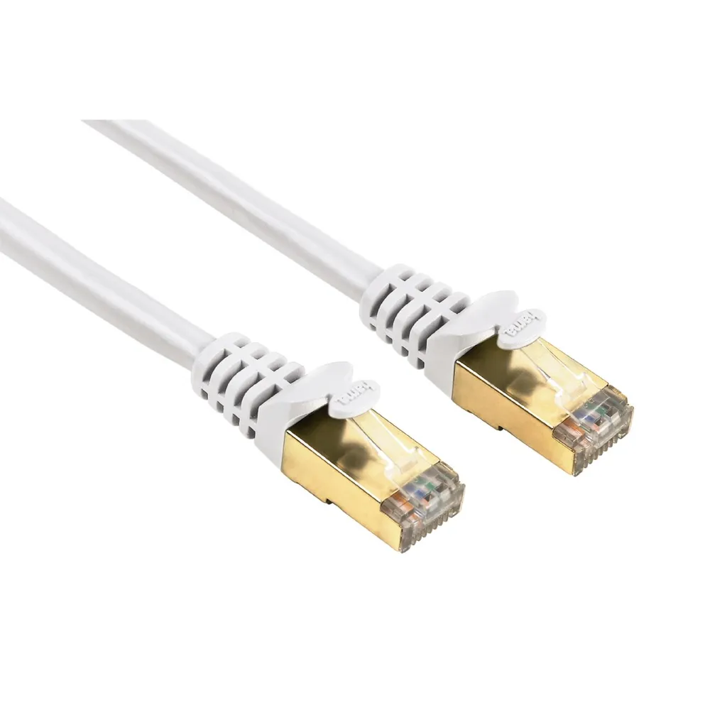 CAT-5e-Netzwerkkabel STP, vergoldet, geschirmt, Weiß, 1,50 m (00125264)