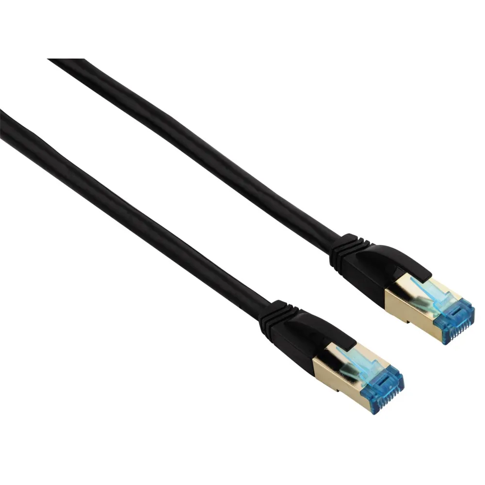 CAT-6-Netzwerkkabel PIMF, vergoldet, doppelt geschirmt, Schwarz, 7,50 m (00125253)