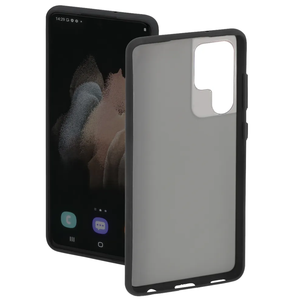 Cover "Invisible" für Samsung Galaxy S22 Ultra (5G), Schwarz (00172351) Handyhülle