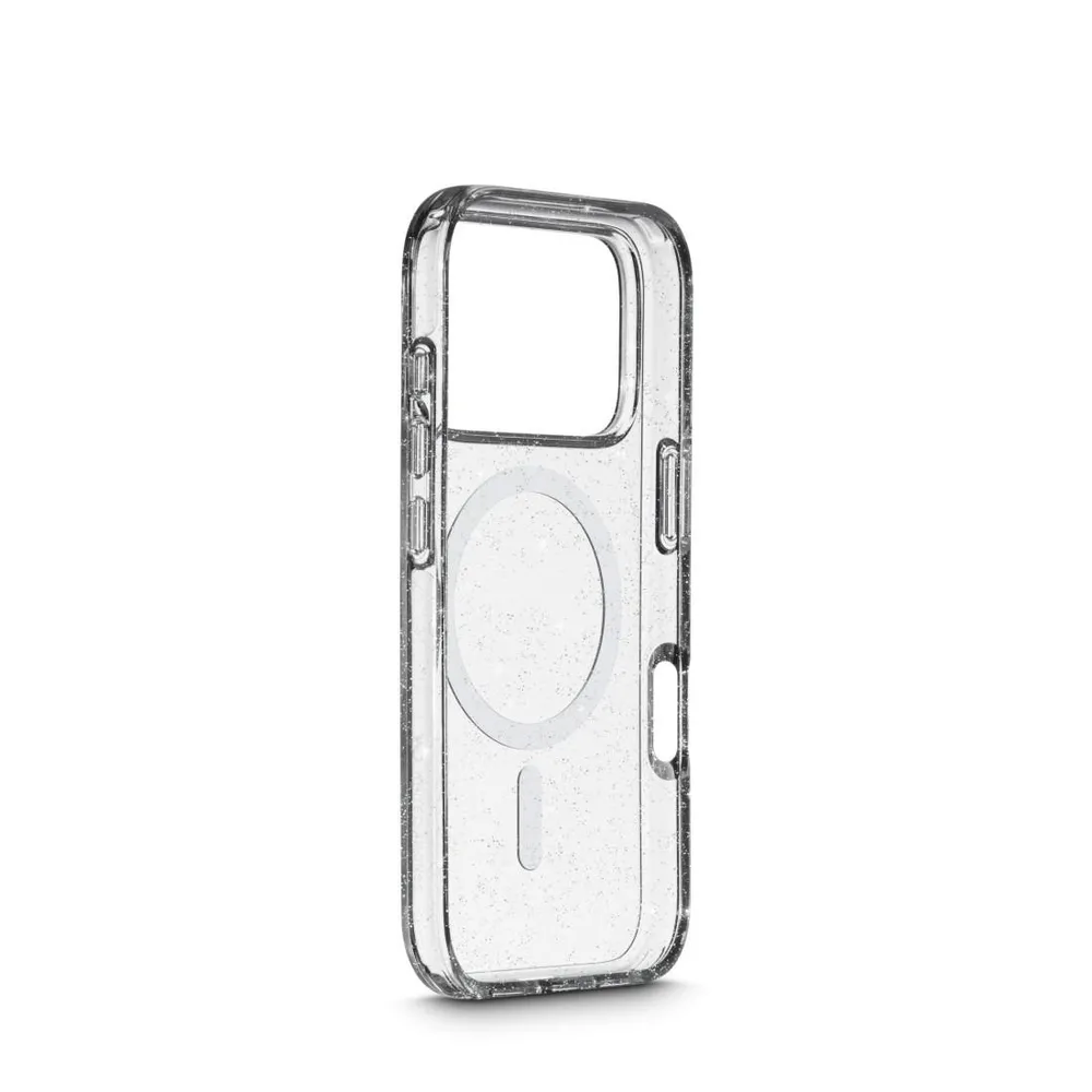 "Cover ""Mag Glitter"" für Apple iPhone 17 Pro, Transparent (00019434)"