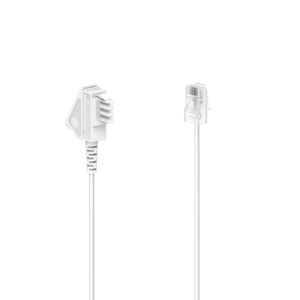 DSL-Box-Kabel, TAE-F-Stecker - Modular-Stecker 8p2c, 6 m, Weiß (00201119)