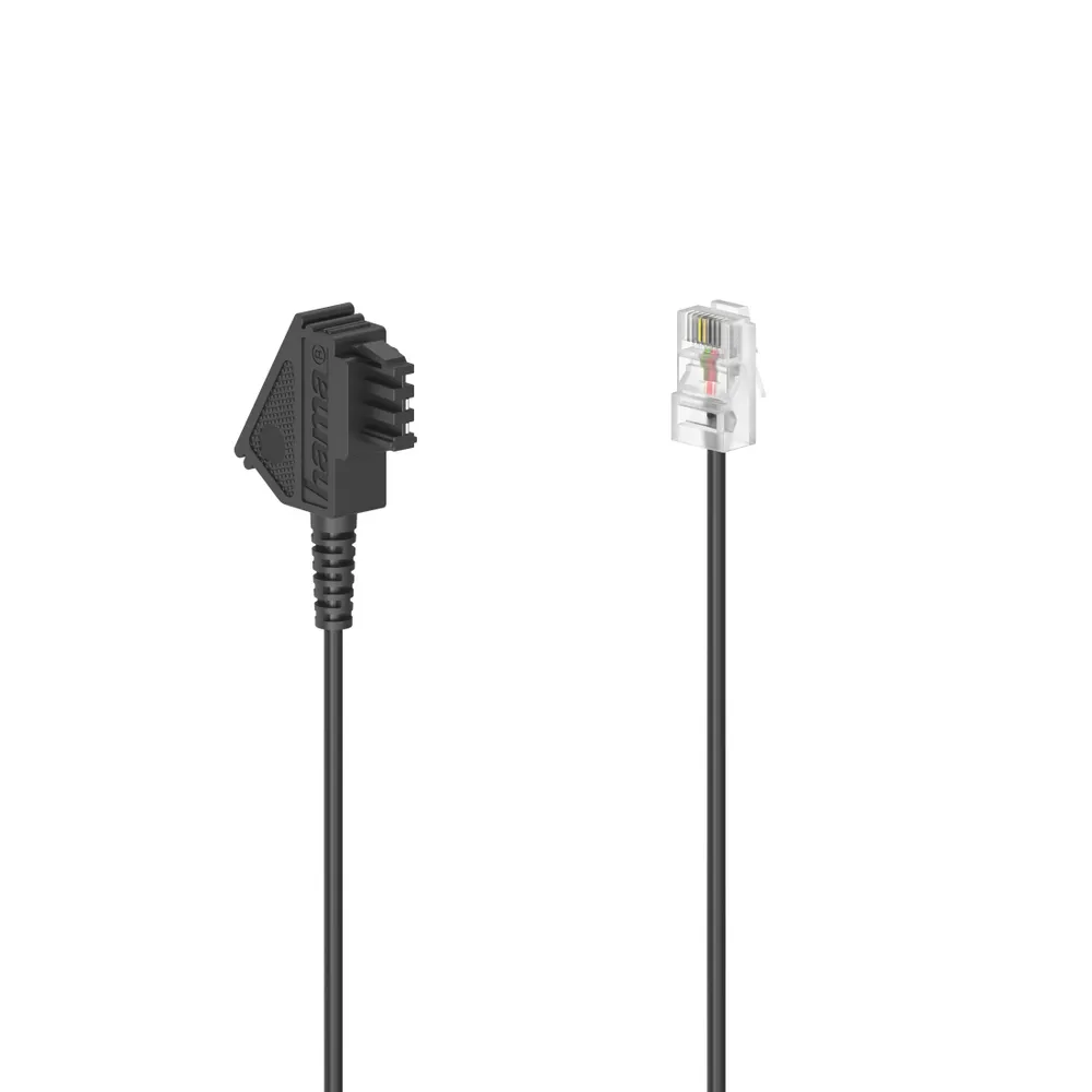 DSL-Box-Kabel, TAE-F-Stecker - Modular-Stecker 8p2c, 6 m, Schwarz (00201113)
