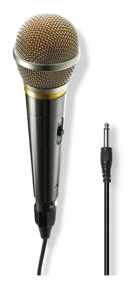 "Dynamisches Mikrofon ""Vocal Pro"", Kabel 6,35 mm, 3 m, Ein/Aus-Schalter (00046006)"