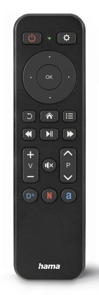 Fernbedienung, f. TV + Button Netflix, Prime Video, Disney+, programmierbar (00221050)