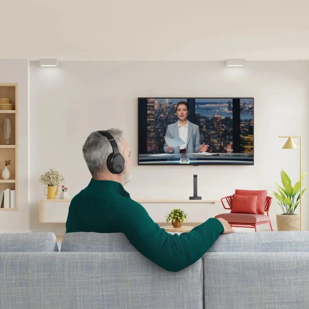 Fernseh-Kopfhörer, Over-Ear, 2,4 GHz-Station + Bluetooth®, Lautstärkeregler (00221848) TV-Kopfhörer