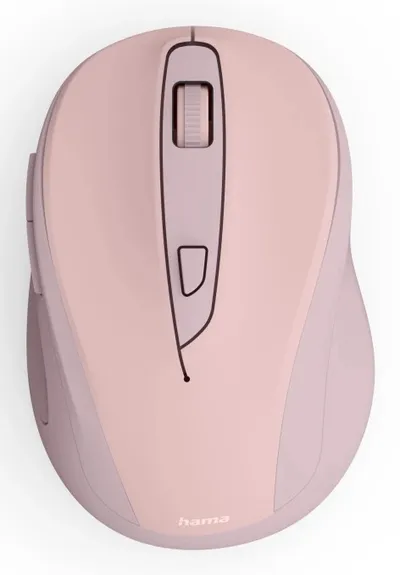 Funkmaus WM-400, ergonomisch, optisch, 6 Tasten, ohne Klickgeräusch, Pink (00173039)