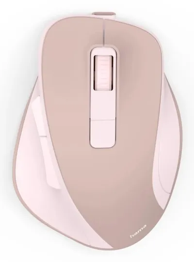 Funkmaus WM-500, ergonomisch, 6 Tasten, ohne Klickgeräusch, Akku, Rosa (00173085)