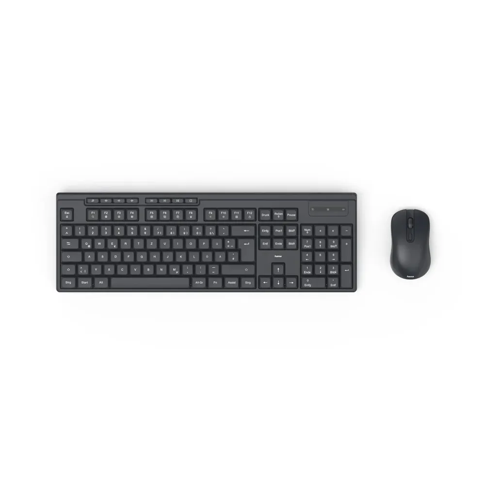 Funktastatur mit Maus "WKM-200", kabellos, 8 Media-Tasten, Schw., QWERTZ DE