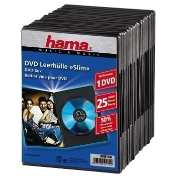 Hama DVD Slim Box | 00051182 | Slim Jewel Case für Speicher-DVD - Kapazität: 1 DVD
