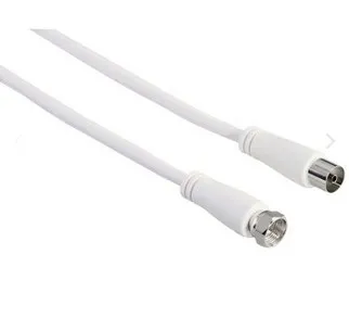 Hama 10m Sat Antennen-Kabel 90db Koaxial-Kabel Video-Kabel, F-Stecker, Koaxial (1000 cm), Koax-Kabel, 90 db, vergoldet, 10m lang, für TV LED LCD OLED Plasma