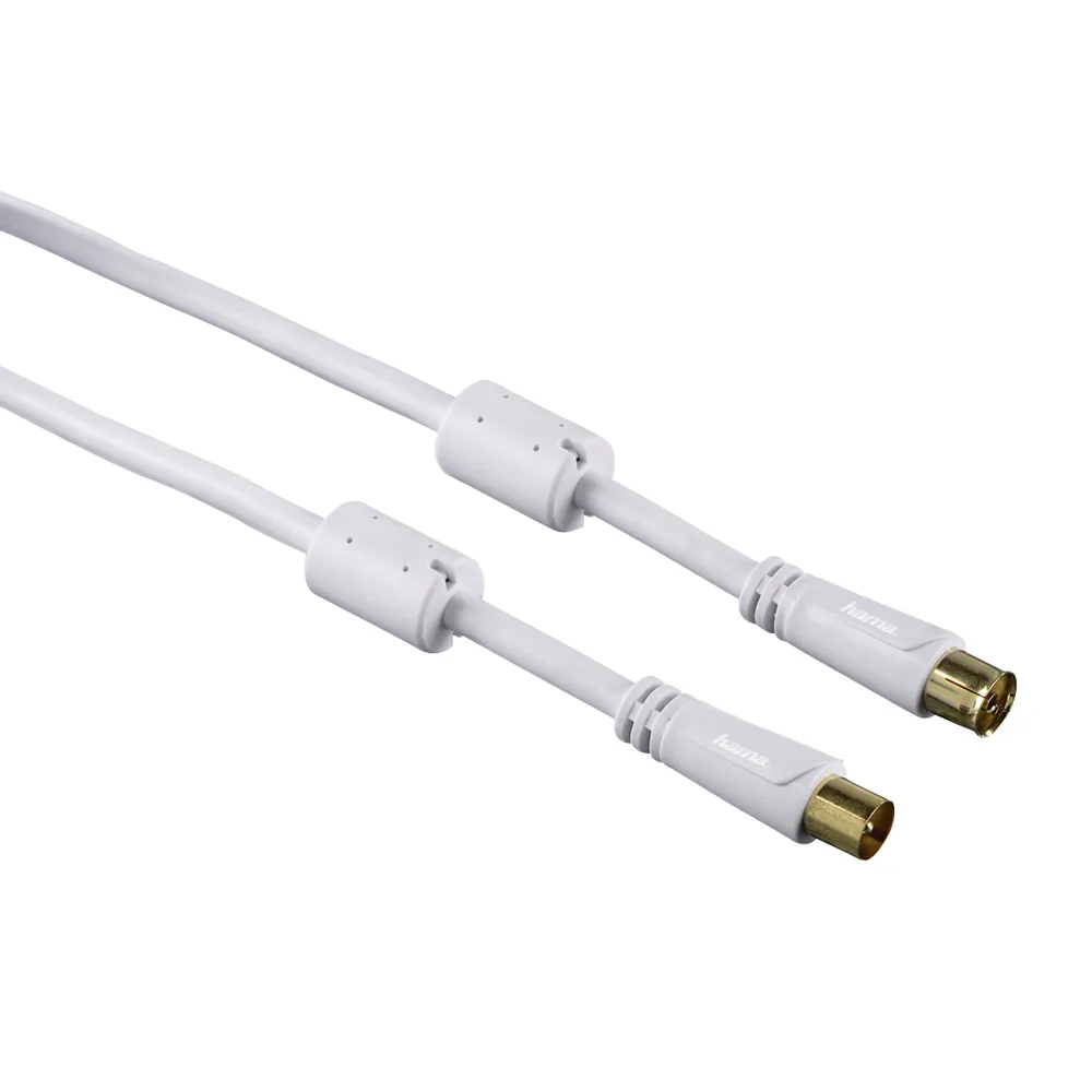 Hama 15m Antennen-Kabel 100db Koaxial-Kabel Video-Kabel, Koaxial, Koaxial (1500 cm), 15m für TV 8K 4K HDR DVB-T2 DVB-C Koax-Kabel Fernsehantennen-Stecker