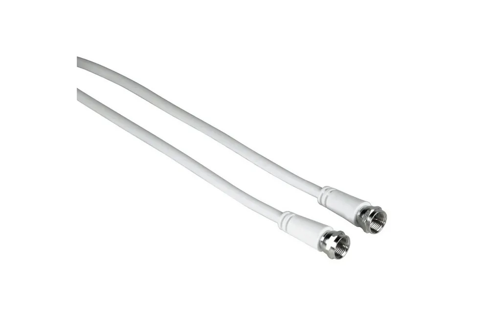 Hama 3m Sat-Kabel 75dB Antennen-Kabel F-Stecker Video-Kabel, F-Stecker, Kein (300 cm), 3m für Full HD TV 4K UHD HD+ HDR DVB-S2 Koax-Kabel Koaxial-Kabel