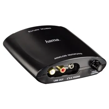 Hama Audio Konverter 2x Digital IN auf 2x Analog OUT Audio-Kabel, ODT Toslink, USB, Digital Koax, Cinch, Klinke, ODT Toslink, USB, Digital Koax, Cinch, Klinke, Adapter Koax Optisch Toslink USB auf Cinch 3,5mm Klinke