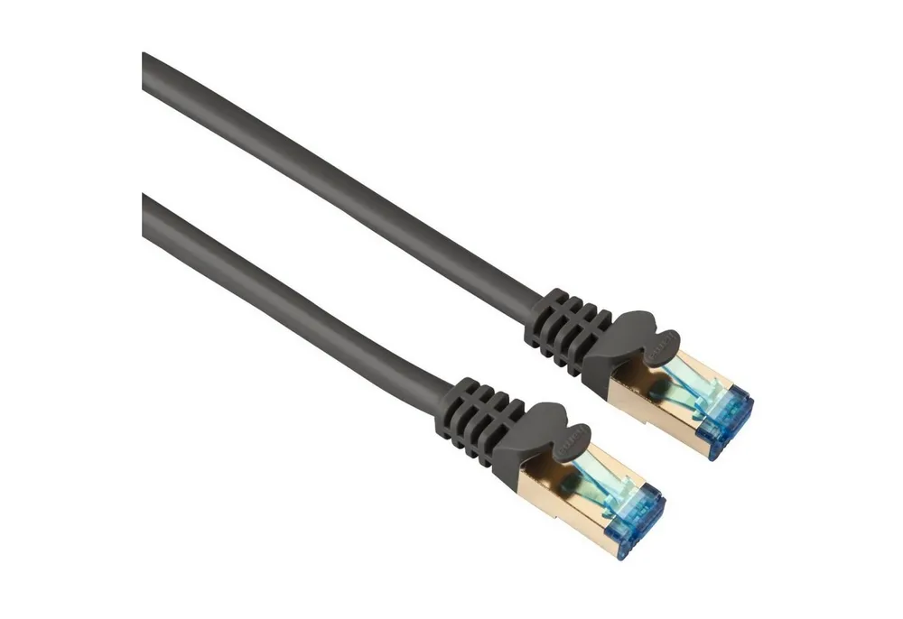 Hama CAT6 Netzwerkkabel PiMF 10m geschirmt Grau LAN-Kabel, RJ45, Kein (1000 cm), Patch-Kabel Cat 6 Gigabit Ethernet