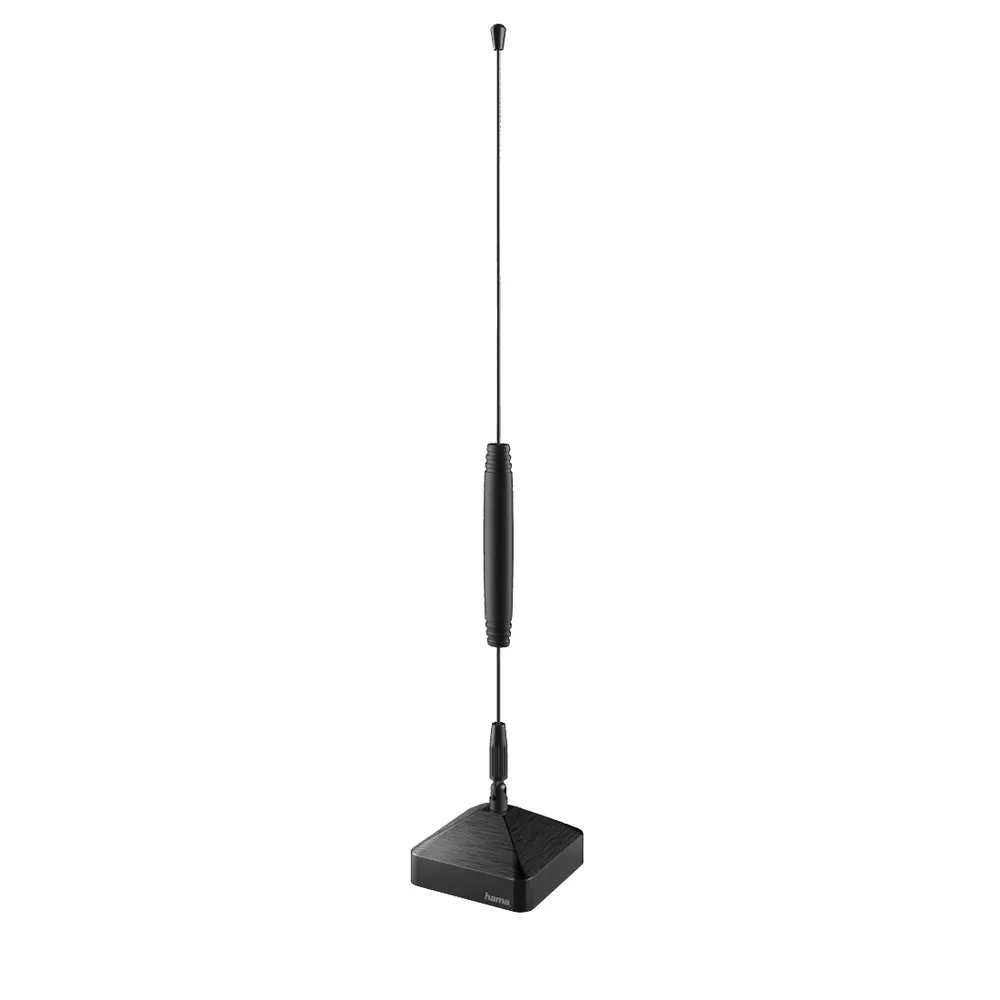 Hama DVB-T2 Aktiv Stab-Antenne 4K FULL HD TV Innenantenne, DVB-T2 Stab-Antenne 4K FULL HD TV Zimmer-Antenne für Receiver Radio