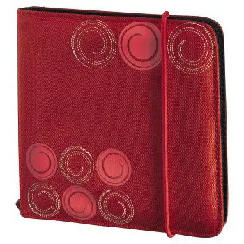 Hama DVD-Hülle CD DVD Blu-ray Tasche "Up to Fashion", Rot, Schutzhülle für 24 Discs