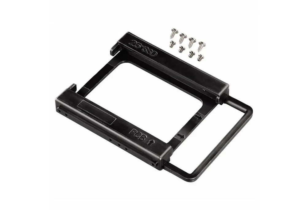 Hama Festplatten-Gehäuse Einbau-Rahmen 2,5" zu 3,5" SSD Festplatte, Intern Rahmen HDD Adapter Halterung Halter für PC Gehäuse