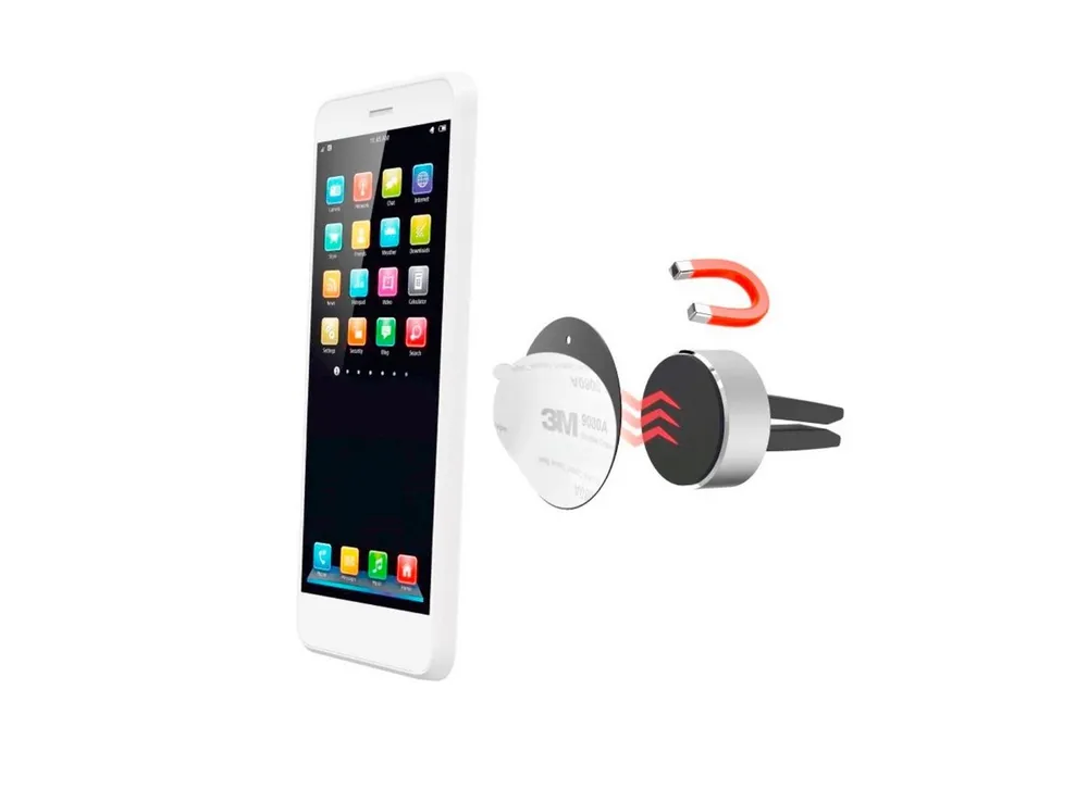 Hama Halterung Magnet Handy-Halterung Auto Navi KFZ Smartphone, (360-Grad Einstellbar)