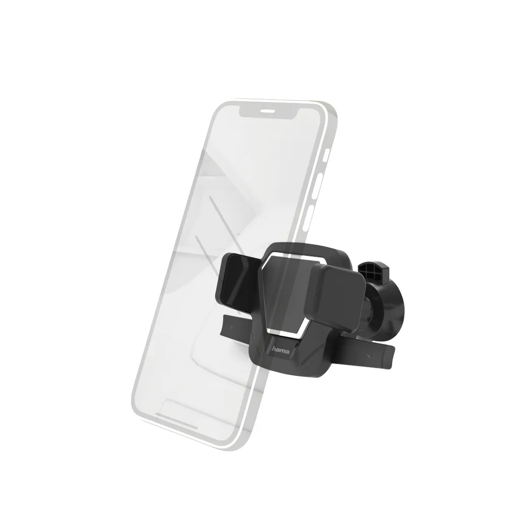 Hama Handy-Halterung Handy-Halterung 360° Auto Navi Lüftung Gitter, (360-Grad Einstellbar KFZ Smartphone Klemm-Halter für Lüftungsgitter)