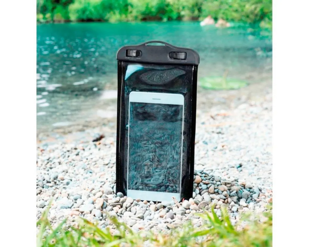 Hama Handyhülle Wasserdichte Outdoor-Tasche Handy-Hülle, wasserdicht für Camping Outdoor Freizeit Karabinerhaken Trageschlaufe
