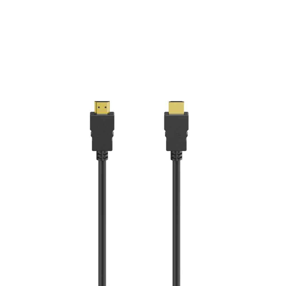 Hama HDMI Kabel 4K, High Speed Ethernet mit 3D Übertragung, HDMI Stecker HDMI-Kabel, HDMI, HDMI (150 cm), Länge 1,5 m, Vergoldet, Audiorückkanal (ARC), Hochauflösung, schwarz