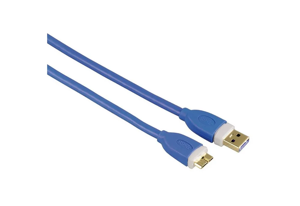 Hama HQ 3m USB 3.0 USB-Kabel Micro-USB vergoldet USB-Kabel, USB 3.0 Typ A,USB 3.0 Typ B, USB 3.0 Typ A,USB 3.0 Micro-B, Keine (300 cm), USB 3.0 Anschluss-Kabel, USB-3.0 Micro-B-Stecker Adapter-Kabel