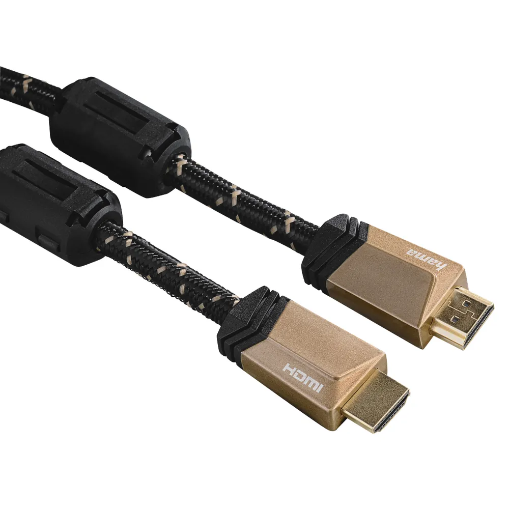 Hama HQ High-Speed HDMI-Kabel 4K 1,5m vergoldet Video-Kabel, HDMI, (150 cm), HDMI 2.0b 4K 2K HDR Full HD 3D HD TV LED LCD OLED Metall-Stecker
