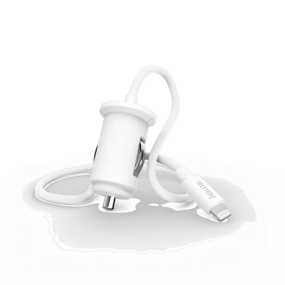 Hama KFZ Schnell-Ladekabel Lightning 18W USB PD Smartphone-Ladegerät (Lade-Adapter Auto Ladegerät Schnellladung Power Delivery)