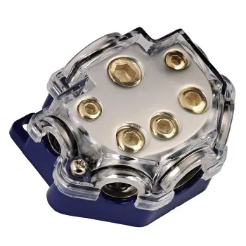 Hama Powersplitter 1/5 Techline Strom-Verteiler Audio- & Video-Kabel, Rohkabel, Rohkabel, 50mm² auf 2x 10mm² 2x 25mm² 1x 35mm² Car-HiFi Verteiler-Block