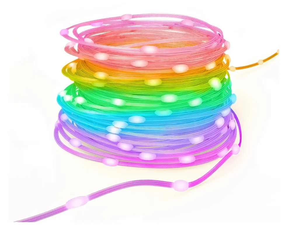 Hama Smart Home LED-Lichterkette, WLAN, Farbwechsel, dimmbar, außen IP65, 10 m, bunt
