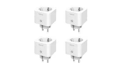 Hama Smarte WLAN-Steckdose, Matter, 3.680W, Sprach-/Appgesteuert, 4er-Pack