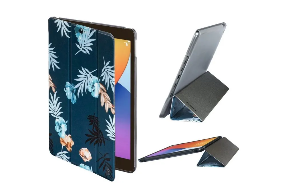 Hama Tablet-Hülle Smart Case BotanicTasche Cover Hülle Bag Blau, Standfunktion, für Apple iPad 7 2019 / iPad 8 2020 / iPad 9 2021 10,2"
