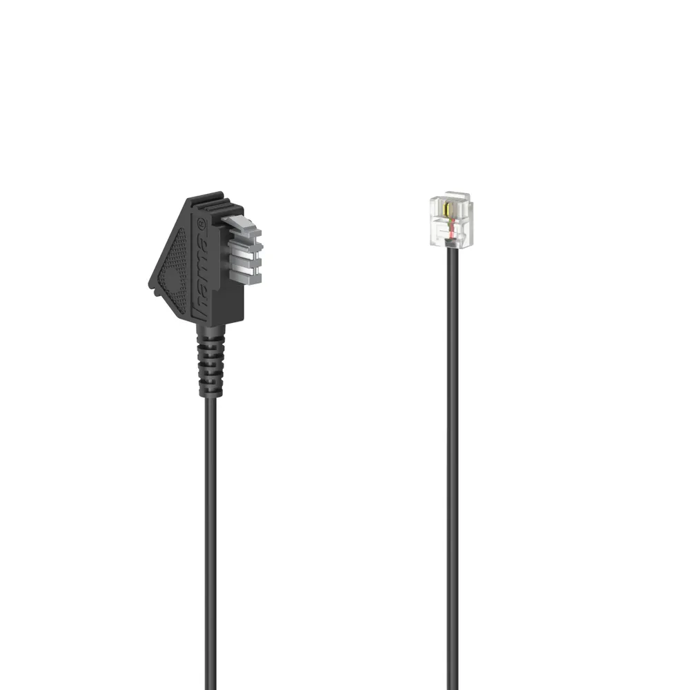 Hama TAE-N Kabel 10m TAE auf Modular-Stecker Festnetztelefon (6P2C für Fax AB Anrufbeantworter Modem Fax-Kabel)
