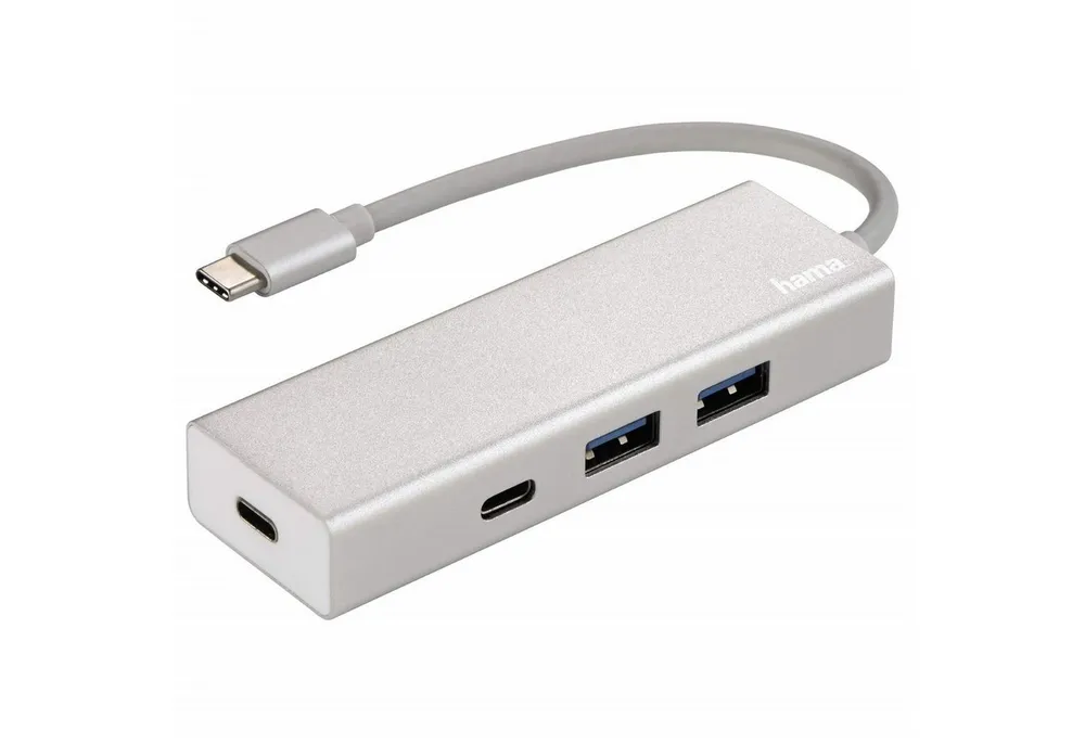 Hama USB-C USB-Hub 1:4 USB Adapter Splitter USB-Kabel, SuperSpeed USB Type-C 3.1 USB-Verteiler 1 zu 4 Ports Abwärtskompatibel