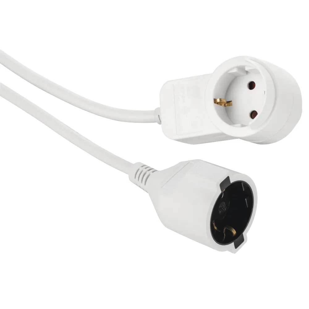 Hama Verlängerungskabel, Typ F (Schuko), Typ F (Schuko) (300 cm), Schutzkontakt, Zusatzsteckdose, Strom-Verlängerungskabel