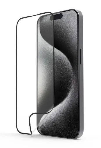 "Handy-Schutzglas ""Super Hybrid"" für Apple iPhone 15 Pro Max, Montagehilfe (00222737)"