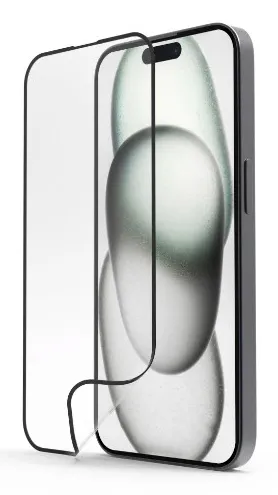 "Handy-Schutzglas ""Super Hybrid"" für Apple iPhone 15, Montagehilfe (00222735)"