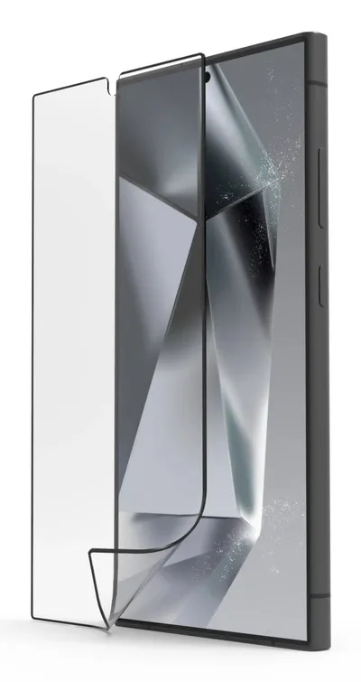 "Handy-Schutzglas ""Super Hybrid"" für Samsung Galaxy S25 Ultra, Montagehilfe (00228524)"