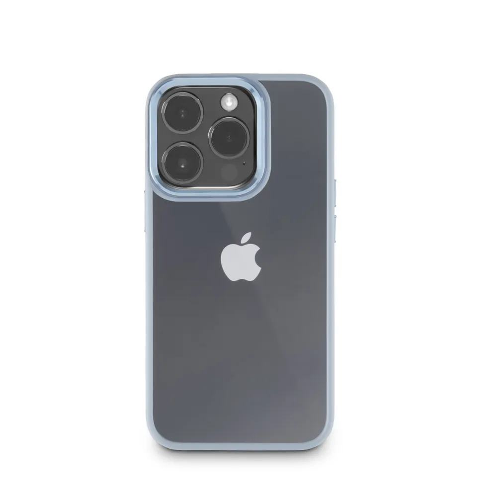 "Handyhülle ""Cam Protect"" für Apple iPhone 15 Pro, durchsichtig, Blau (00136020)"