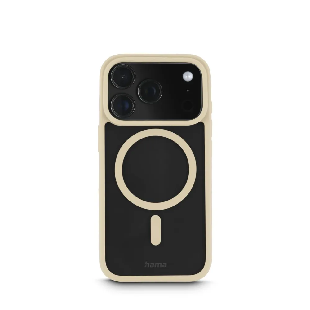 "Handyhülle ""Frame Protect"" f iPhone 17 Pro, magnetisch, durchsichtig, Beige (00232406)"