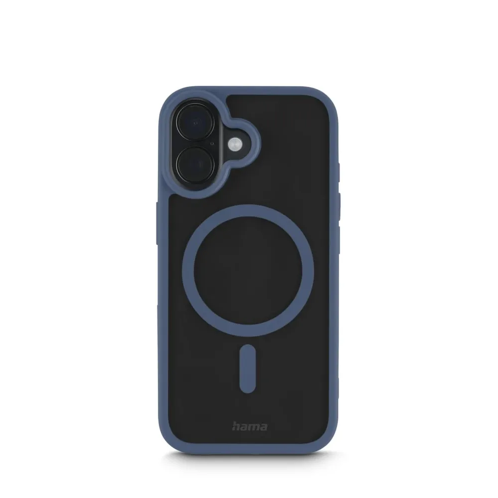 "Handyhülle ""Frame Protect"" für iPhone 17, magnetisch, durchsichtig, Blau (00232382)"