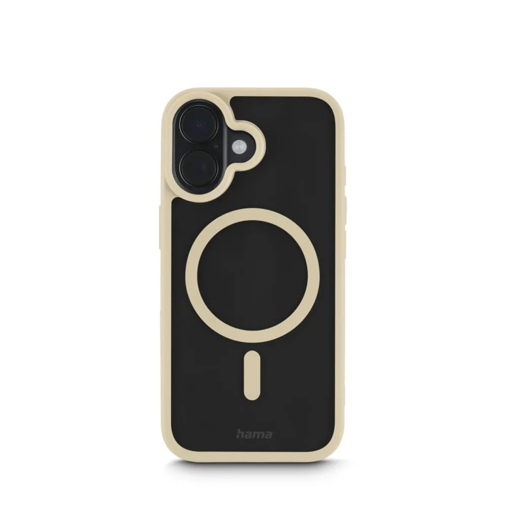 "Handyhülle ""Frame Protect"" für iPhone 17, magnetisch, durchsichtig, Beige (00232383)"