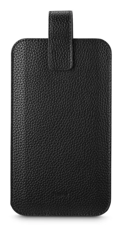 Handytasche, universal, für Handys mit 16,0x8,9x1,2 cm, Kunstleder, Schwarz (00137096)