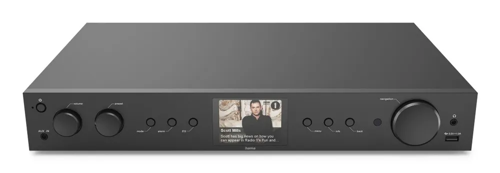 "HiFi-Tuner ""DIT2105"", DAB+ / Internetradio / Bluetooth® RX/TX, App, Schwarz (00054256)"